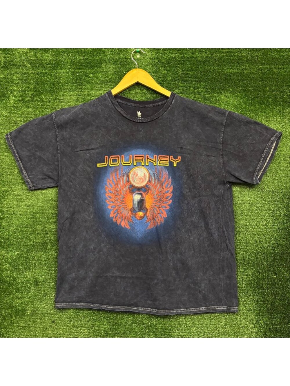 Journey Captured Album Rock Band Mineral Wash T-Shirt Size Large